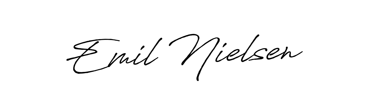 if you are searching for the best signature style for your name Emil Nielsen. so please give up your signature search. here we have designed multiple signature styles  using Antro_Vectra_Bolder. Emil Nielsen signature style 7 images and pictures png