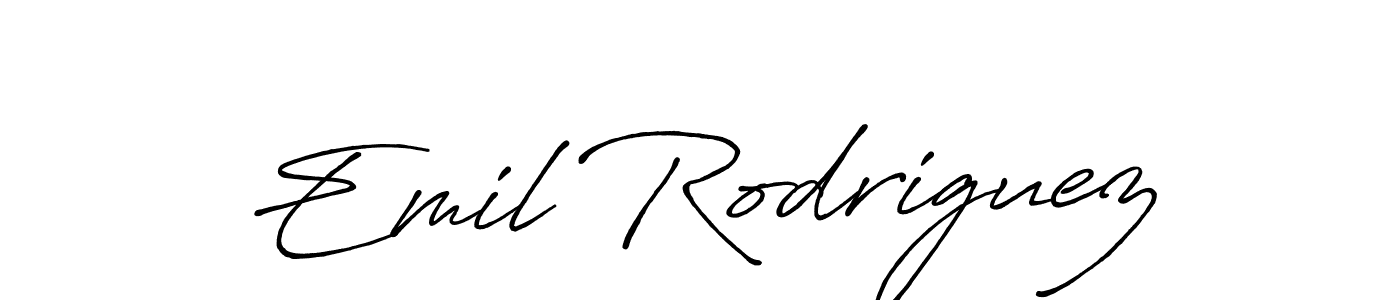 It looks lik you need a new signature style for name Emil Rodriguez. Design unique handwritten (Antro_Vectra_Bolder) signature with our free signature maker in just a few clicks. Emil Rodriguez signature style 7 images and pictures png