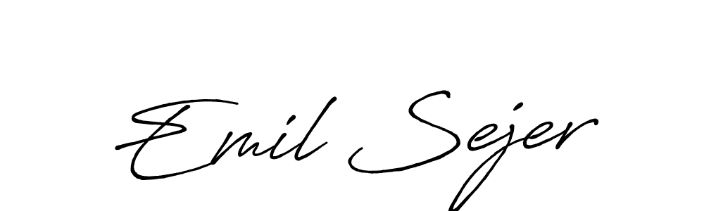 Also You can easily find your signature by using the search form. We will create Emil Sejer name handwritten signature images for you free of cost using Antro_Vectra_Bolder sign style. Emil Sejer signature style 7 images and pictures png