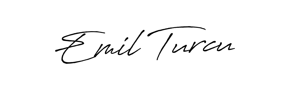 if you are searching for the best signature style for your name Emil Turcu. so please give up your signature search. here we have designed multiple signature styles  using Antro_Vectra_Bolder. Emil Turcu signature style 7 images and pictures png