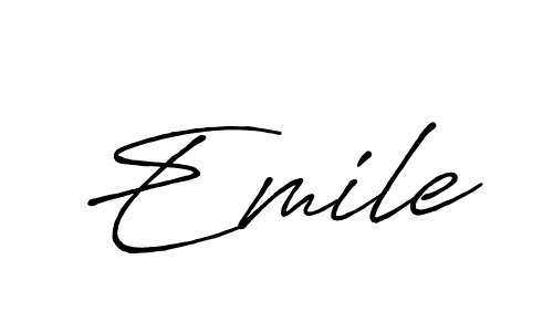 Create a beautiful signature design for name Emile. With this signature (Antro_Vectra_Bolder) fonts, you can make a handwritten signature for free. Emile signature style 7 images and pictures png