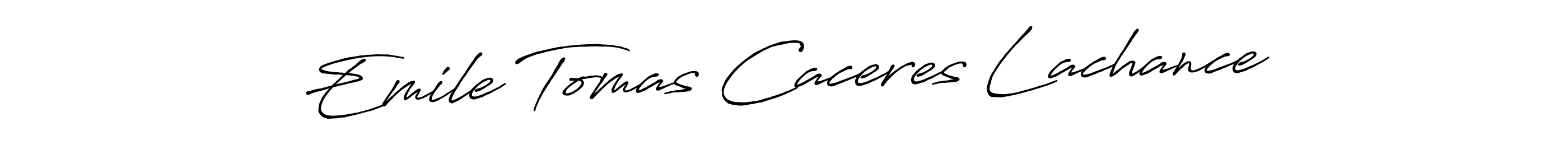 Check out images of Autograph of Emile Tomas Caceres Lachance name. Actor Emile Tomas Caceres Lachance Signature Style. Antro_Vectra_Bolder is a professional sign style online. Emile Tomas Caceres Lachance signature style 7 images and pictures png