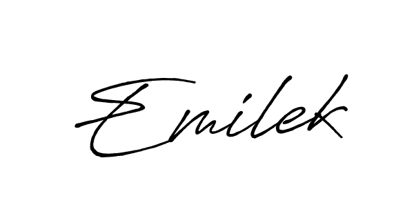 Emilek stylish signature style. Best Handwritten Sign (Antro_Vectra_Bolder) for my name. Handwritten Signature Collection Ideas for my name Emilek. Emilek signature style 7 images and pictures png