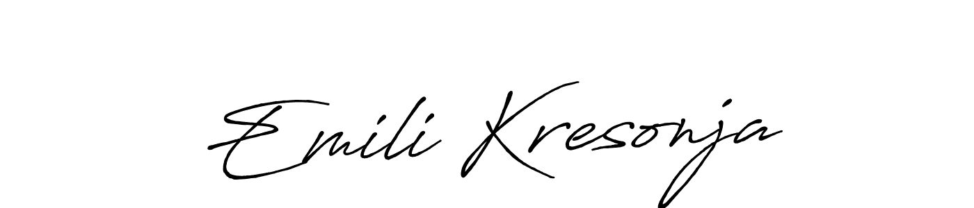 Make a beautiful signature design for name Emili Kresonja. Use this online signature maker to create a handwritten signature for free. Emili Kresonja signature style 7 images and pictures png