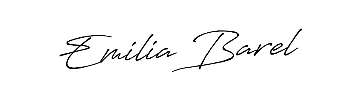 Make a beautiful signature design for name Emilia Barel. With this signature (Antro_Vectra_Bolder) style, you can create a handwritten signature for free. Emilia Barel signature style 7 images and pictures png