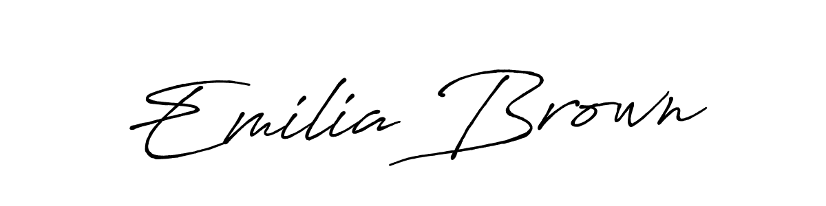 Also You can easily find your signature by using the search form. We will create Emilia Brown name handwritten signature images for you free of cost using Antro_Vectra_Bolder sign style. Emilia Brown signature style 7 images and pictures png