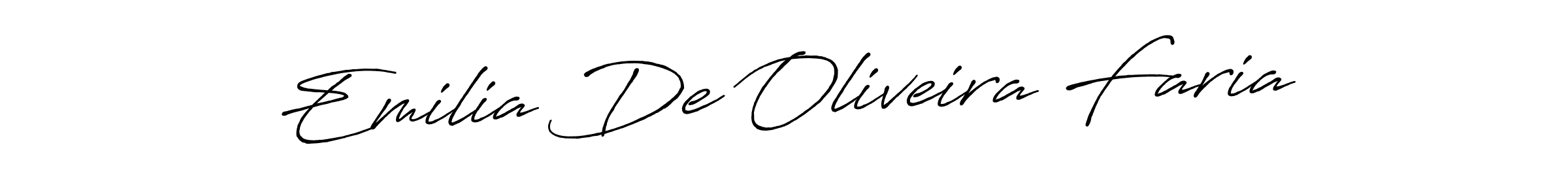 How to Draw Emilia De Oliveira Faria signature style? Antro_Vectra_Bolder is a latest design signature styles for name Emilia De Oliveira Faria. Emilia De Oliveira Faria signature style 7 images and pictures png