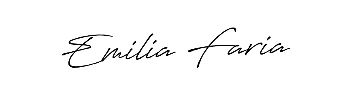 Design your own signature with our free online signature maker. With this signature software, you can create a handwritten (Antro_Vectra_Bolder) signature for name Emilia Faria. Emilia Faria signature style 7 images and pictures png