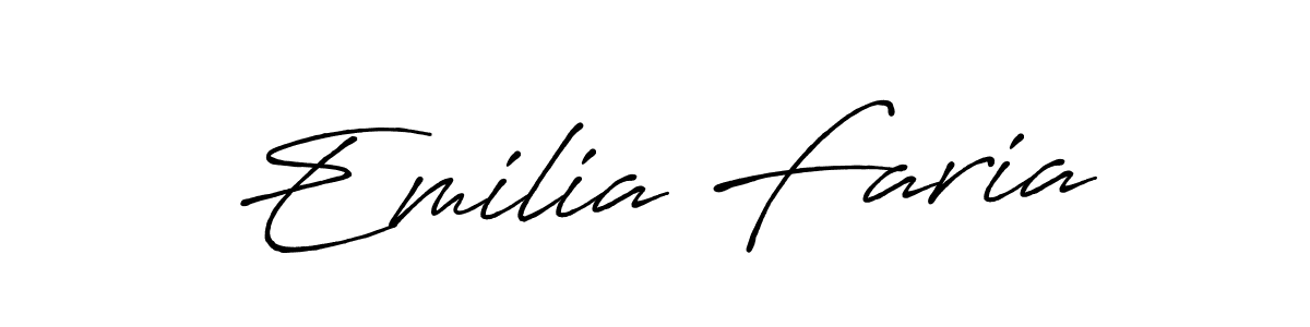 Design your own signature with our free online signature maker. With this signature software, you can create a handwritten (Antro_Vectra_Bolder) signature for name Emilia Faria. Emilia Faria signature style 7 images and pictures png