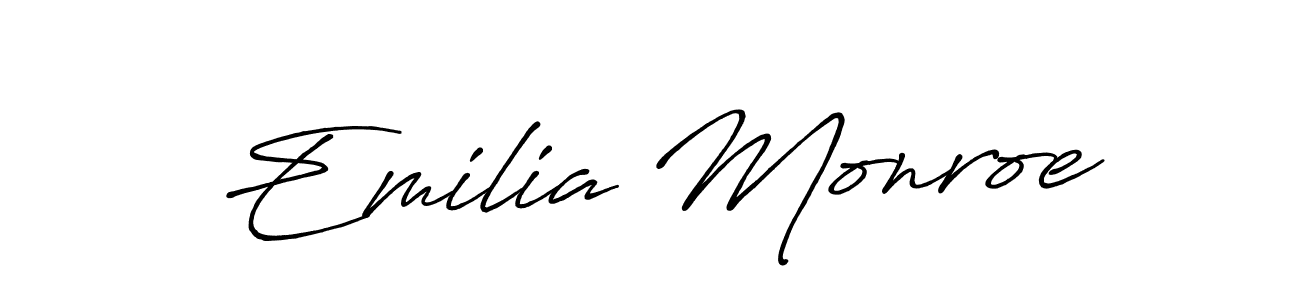 Design your own signature with our free online signature maker. With this signature software, you can create a handwritten (Antro_Vectra_Bolder) signature for name Emilia Monroe. Emilia Monroe signature style 7 images and pictures png
