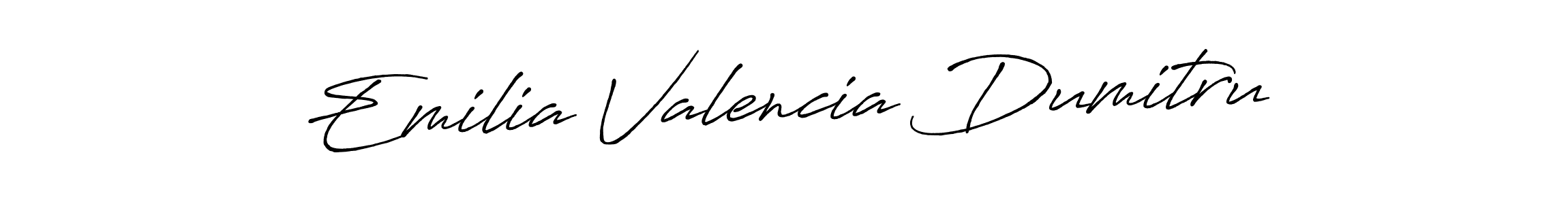 How to make Emilia Valencia Dumitru name signature. Use Antro_Vectra_Bolder style for creating short signs online. This is the latest handwritten sign. Emilia Valencia Dumitru signature style 7 images and pictures png