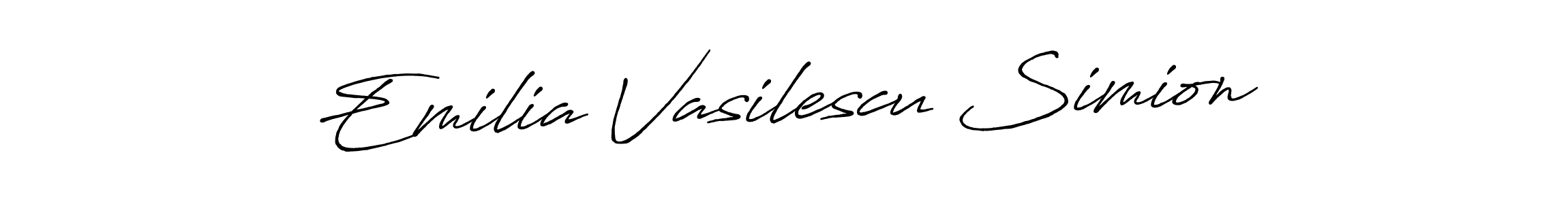 How to make Emilia Vasilescu Simion signature? Antro_Vectra_Bolder is a professional autograph style. Create handwritten signature for Emilia Vasilescu Simion name. Emilia Vasilescu Simion signature style 7 images and pictures png