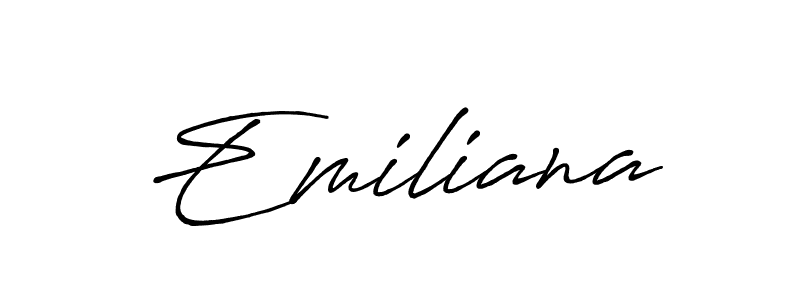 Make a beautiful signature design for name Emiliana. Use this online signature maker to create a handwritten signature for free. Emiliana signature style 7 images and pictures png