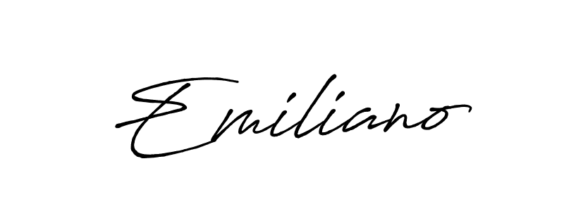 How to make Emiliano signature? Antro_Vectra_Bolder is a professional autograph style. Create handwritten signature for Emiliano name. Emiliano signature style 7 images and pictures png