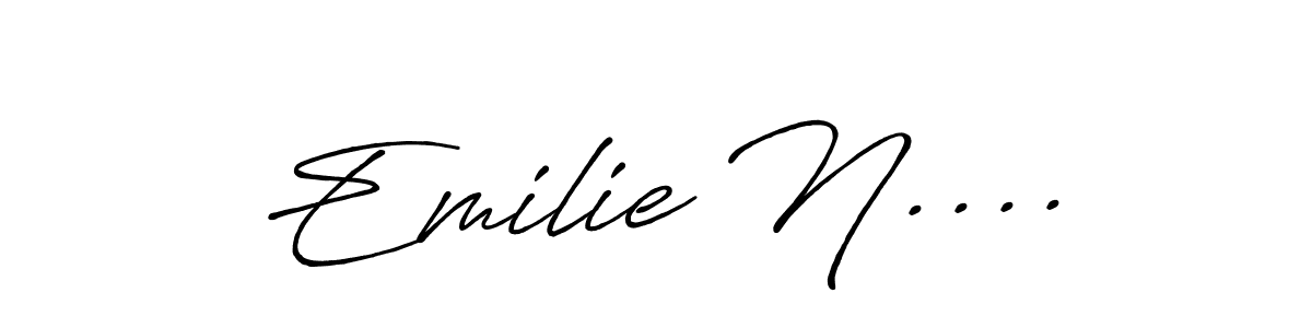 Emilie N.... stylish signature style. Best Handwritten Sign (Antro_Vectra_Bolder) for my name. Handwritten Signature Collection Ideas for my name Emilie N..... Emilie N.... signature style 7 images and pictures png