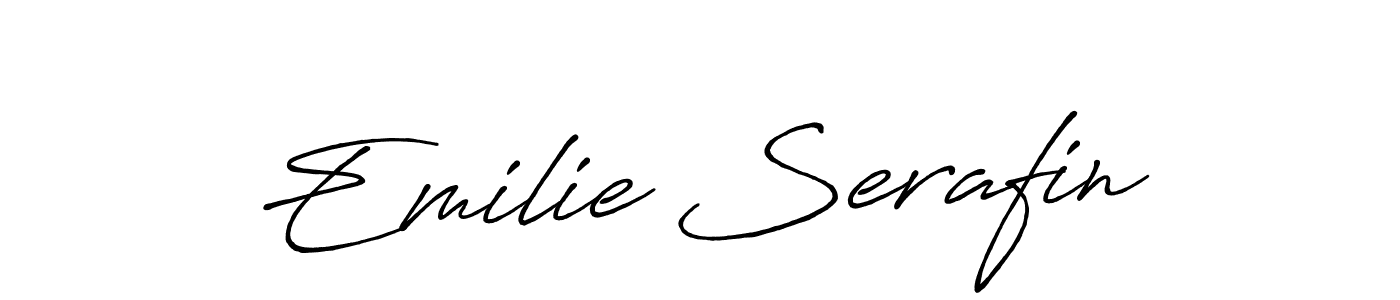 Antro_Vectra_Bolder is a professional signature style that is perfect for those who want to add a touch of class to their signature. It is also a great choice for those who want to make their signature more unique. Get Emilie Serafin name to fancy signature for free. Emilie Serafin signature style 7 images and pictures png