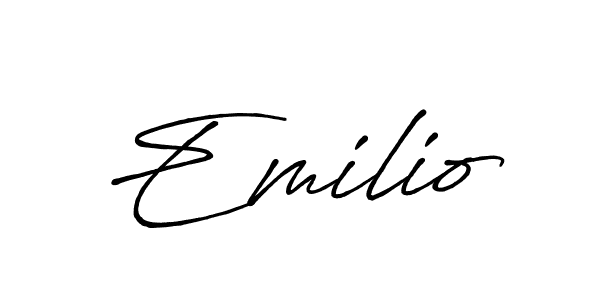 if you are searching for the best signature style for your name Emilio. so please give up your signature search. here we have designed multiple signature styles  using Antro_Vectra_Bolder. Emilio signature style 7 images and pictures png