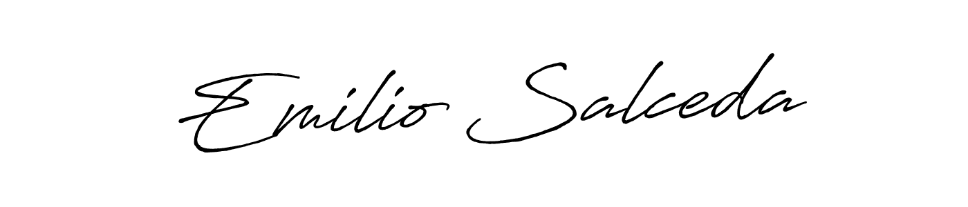 Antro_Vectra_Bolder is a professional signature style that is perfect for those who want to add a touch of class to their signature. It is also a great choice for those who want to make their signature more unique. Get Emilio Salceda name to fancy signature for free. Emilio Salceda signature style 7 images and pictures png