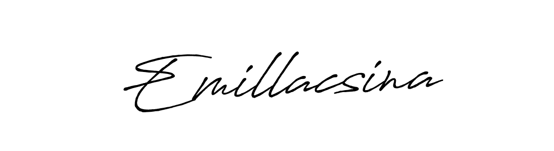 Once you've used our free online signature maker to create your best signature Antro_Vectra_Bolder style, it's time to enjoy all of the benefits that Emillacsina name signing documents. Emillacsina signature style 7 images and pictures png