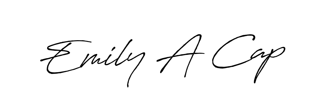 Use a signature maker to create a handwritten signature online. With this signature software, you can design (Antro_Vectra_Bolder) your own signature for name Emily A Cap. Emily A Cap signature style 7 images and pictures png