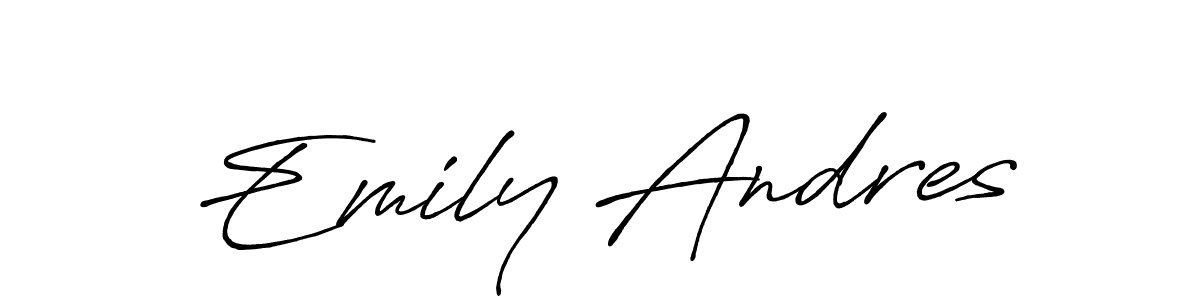 if you are searching for the best signature style for your name Emily Andres. so please give up your signature search. here we have designed multiple signature styles  using Antro_Vectra_Bolder. Emily Andres signature style 7 images and pictures png