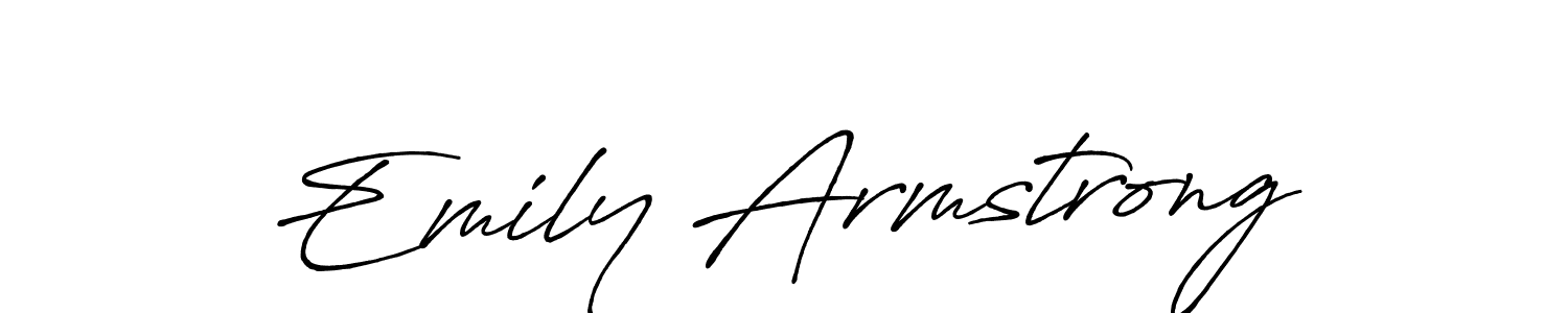 Make a beautiful signature design for name Emily Armstrong. With this signature (Antro_Vectra_Bolder) style, you can create a handwritten signature for free. Emily Armstrong signature style 7 images and pictures png