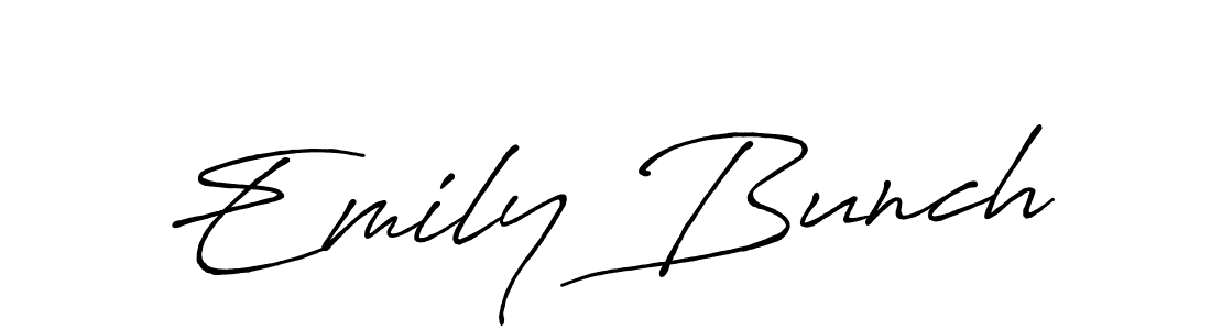 Similarly Antro_Vectra_Bolder is the best handwritten signature design. Signature creator online .You can use it as an online autograph creator for name Emily Bunch. Emily Bunch signature style 7 images and pictures png