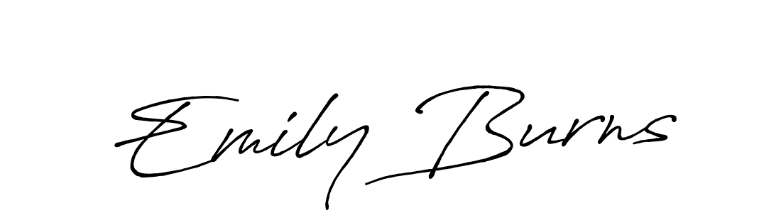 Make a beautiful signature design for name Emily Burns. With this signature (Antro_Vectra_Bolder) style, you can create a handwritten signature for free. Emily Burns signature style 7 images and pictures png