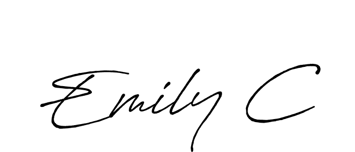 How to make Emily C signature? Antro_Vectra_Bolder is a professional autograph style. Create handwritten signature for Emily C name. Emily C signature style 7 images and pictures png