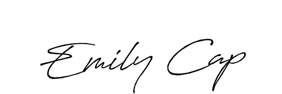 Make a beautiful signature design for name Emily Cap. With this signature (Antro_Vectra_Bolder) style, you can create a handwritten signature for free. Emily Cap signature style 7 images and pictures png
