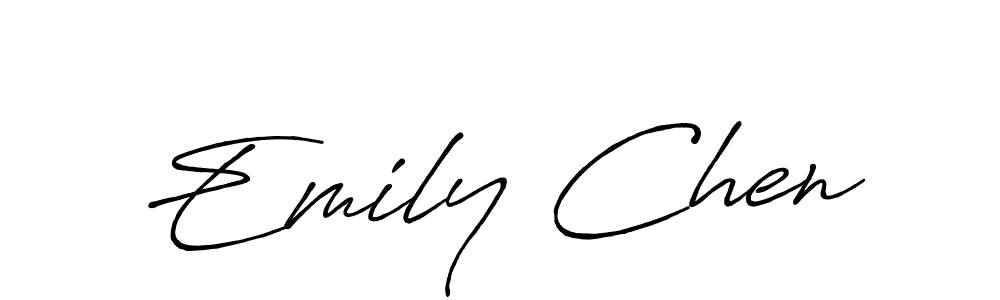 Create a beautiful signature design for name Emily Chen. With this signature (Antro_Vectra_Bolder) fonts, you can make a handwritten signature for free. Emily Chen signature style 7 images and pictures png