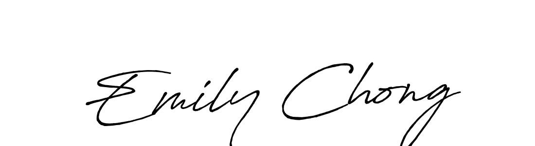 Make a beautiful signature design for name Emily Chong. With this signature (Antro_Vectra_Bolder) style, you can create a handwritten signature for free. Emily Chong signature style 7 images and pictures png
