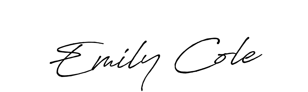 Emily Cole stylish signature style. Best Handwritten Sign (Antro_Vectra_Bolder) for my name. Handwritten Signature Collection Ideas for my name Emily Cole. Emily Cole signature style 7 images and pictures png