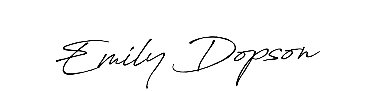 It looks lik you need a new signature style for name Emily Dopson. Design unique handwritten (Antro_Vectra_Bolder) signature with our free signature maker in just a few clicks. Emily Dopson signature style 7 images and pictures png