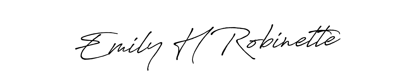 Use a signature maker to create a handwritten signature online. With this signature software, you can design (Antro_Vectra_Bolder) your own signature for name Emily H Robinette. Emily H Robinette signature style 7 images and pictures png