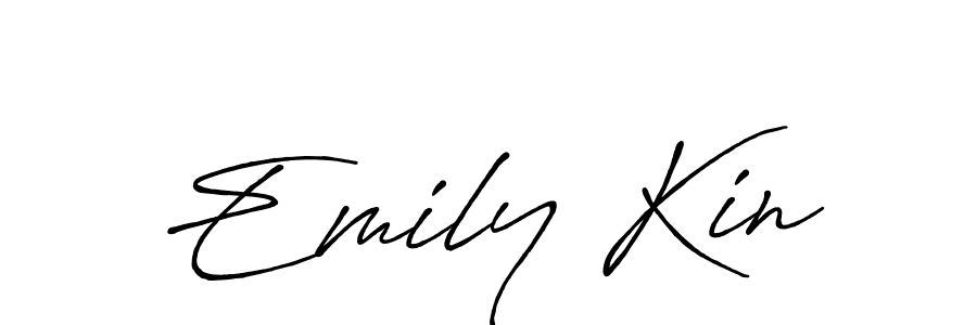 Emily Kin stylish signature style. Best Handwritten Sign (Antro_Vectra_Bolder) for my name. Handwritten Signature Collection Ideas for my name Emily Kin. Emily Kin signature style 7 images and pictures png