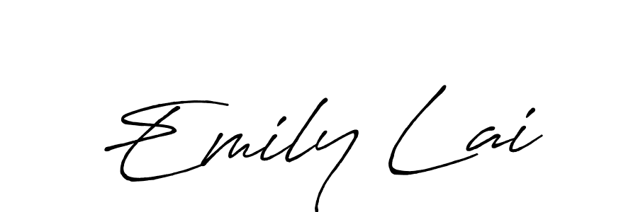 Use a signature maker to create a handwritten signature online. With this signature software, you can design (Antro_Vectra_Bolder) your own signature for name Emily Lai. Emily Lai signature style 7 images and pictures png