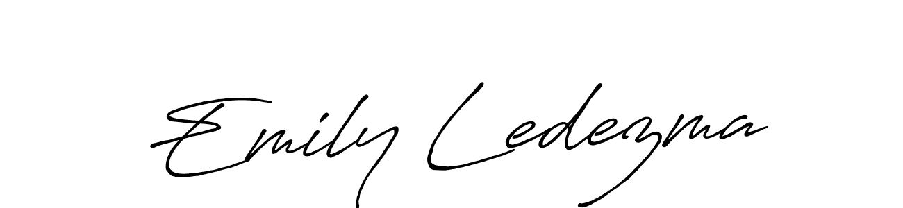 Emily Ledezma stylish signature style. Best Handwritten Sign (Antro_Vectra_Bolder) for my name. Handwritten Signature Collection Ideas for my name Emily Ledezma. Emily Ledezma signature style 7 images and pictures png
