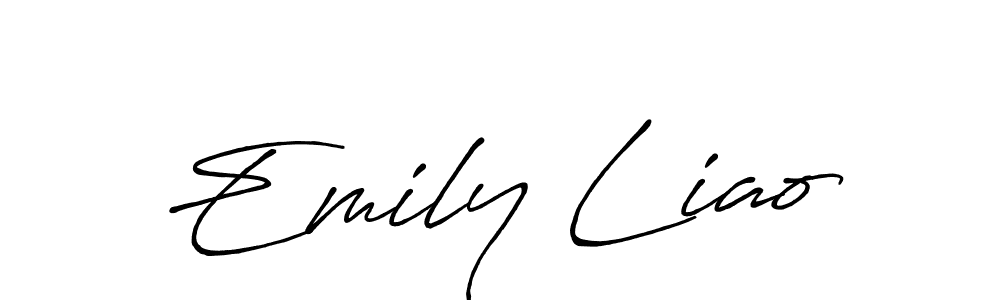 if you are searching for the best signature style for your name Emily Liao. so please give up your signature search. here we have designed multiple signature styles  using Antro_Vectra_Bolder. Emily Liao signature style 7 images and pictures png