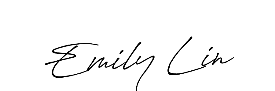 Emily Lin stylish signature style. Best Handwritten Sign (Antro_Vectra_Bolder) for my name. Handwritten Signature Collection Ideas for my name Emily Lin. Emily Lin signature style 7 images and pictures png