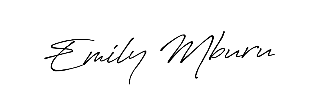 Also we have Emily Mburu name is the best signature style. Create professional handwritten signature collection using Antro_Vectra_Bolder autograph style. Emily Mburu signature style 7 images and pictures png