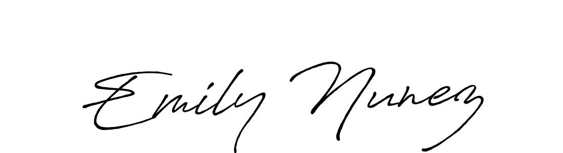 if you are searching for the best signature style for your name Emily Nunez. so please give up your signature search. here we have designed multiple signature styles  using Antro_Vectra_Bolder. Emily Nunez signature style 7 images and pictures png