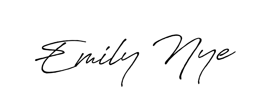 Create a beautiful signature design for name Emily Nye. With this signature (Antro_Vectra_Bolder) fonts, you can make a handwritten signature for free. Emily Nye signature style 7 images and pictures png