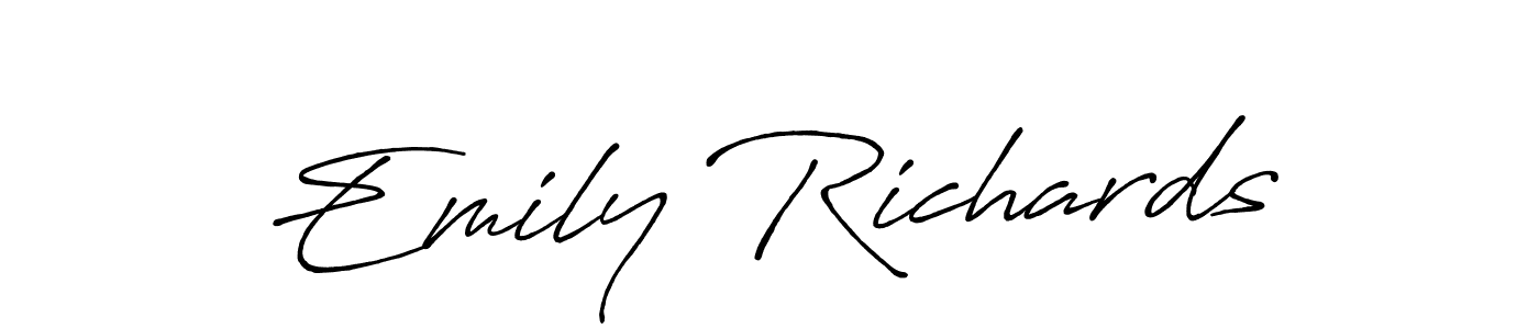 Make a short Emily Richards signature style. Manage your documents anywhere anytime using Antro_Vectra_Bolder. Create and add eSignatures, submit forms, share and send files easily. Emily Richards signature style 7 images and pictures png