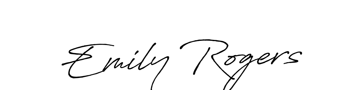 Emily Rogers stylish signature style. Best Handwritten Sign (Antro_Vectra_Bolder) for my name. Handwritten Signature Collection Ideas for my name Emily Rogers. Emily Rogers signature style 7 images and pictures png