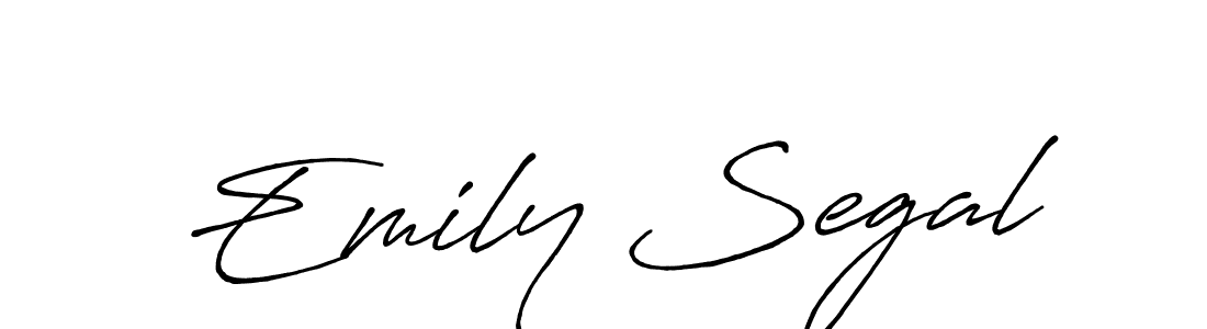 Make a beautiful signature design for name Emily Segal. With this signature (Antro_Vectra_Bolder) style, you can create a handwritten signature for free. Emily Segal signature style 7 images and pictures png