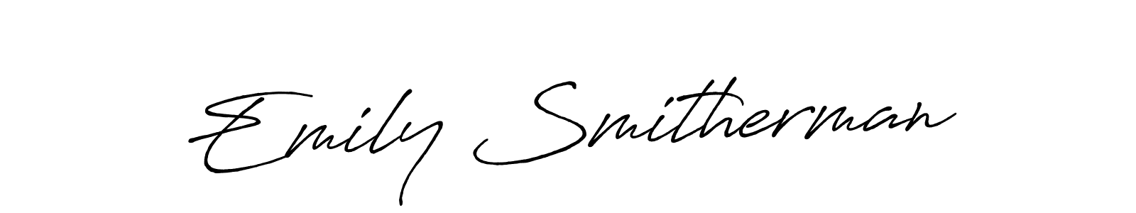 How to make Emily Smitherman name signature. Use Antro_Vectra_Bolder style for creating short signs online. This is the latest handwritten sign. Emily Smitherman signature style 7 images and pictures png