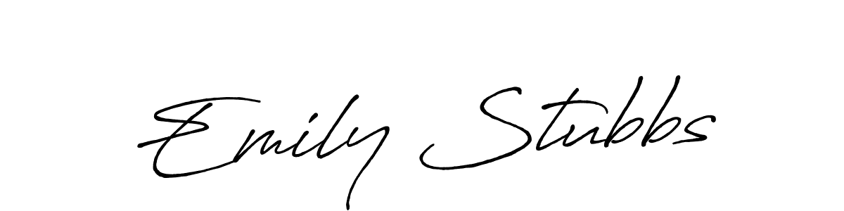 Similarly Antro_Vectra_Bolder is the best handwritten signature design. Signature creator online .You can use it as an online autograph creator for name Emily Stubbs. Emily Stubbs signature style 7 images and pictures png