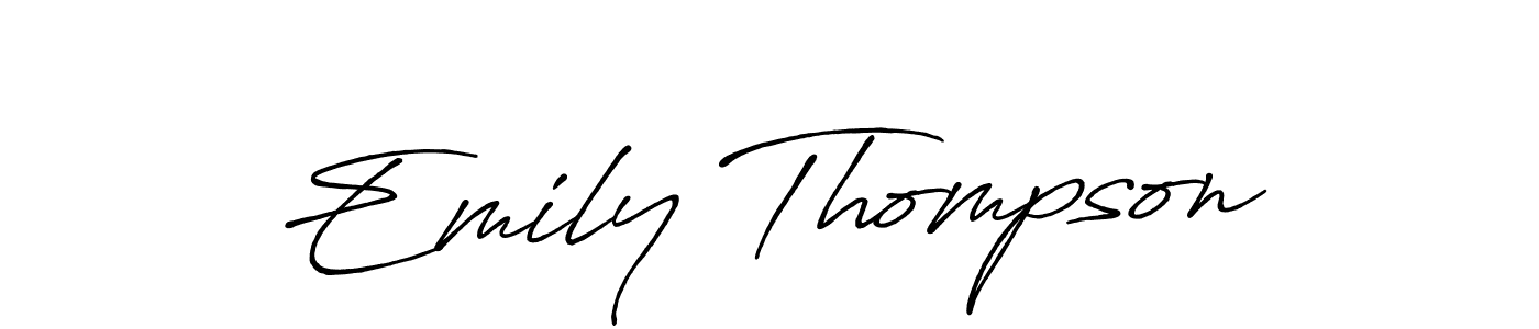 Antro_Vectra_Bolder is a professional signature style that is perfect for those who want to add a touch of class to their signature. It is also a great choice for those who want to make their signature more unique. Get Emily Thompson name to fancy signature for free. Emily Thompson signature style 7 images and pictures png