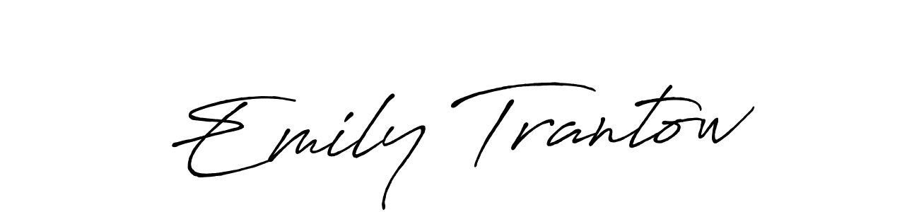 The best way (Antro_Vectra_Bolder) to make a short signature is to pick only two or three words in your name. The name Emily Trantow include a total of six letters. For converting this name. Emily Trantow signature style 7 images and pictures png